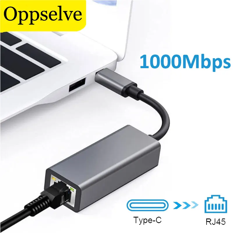 1000mbps Usb C Converter Typec To Rj45 Gigabit Lan Adapter