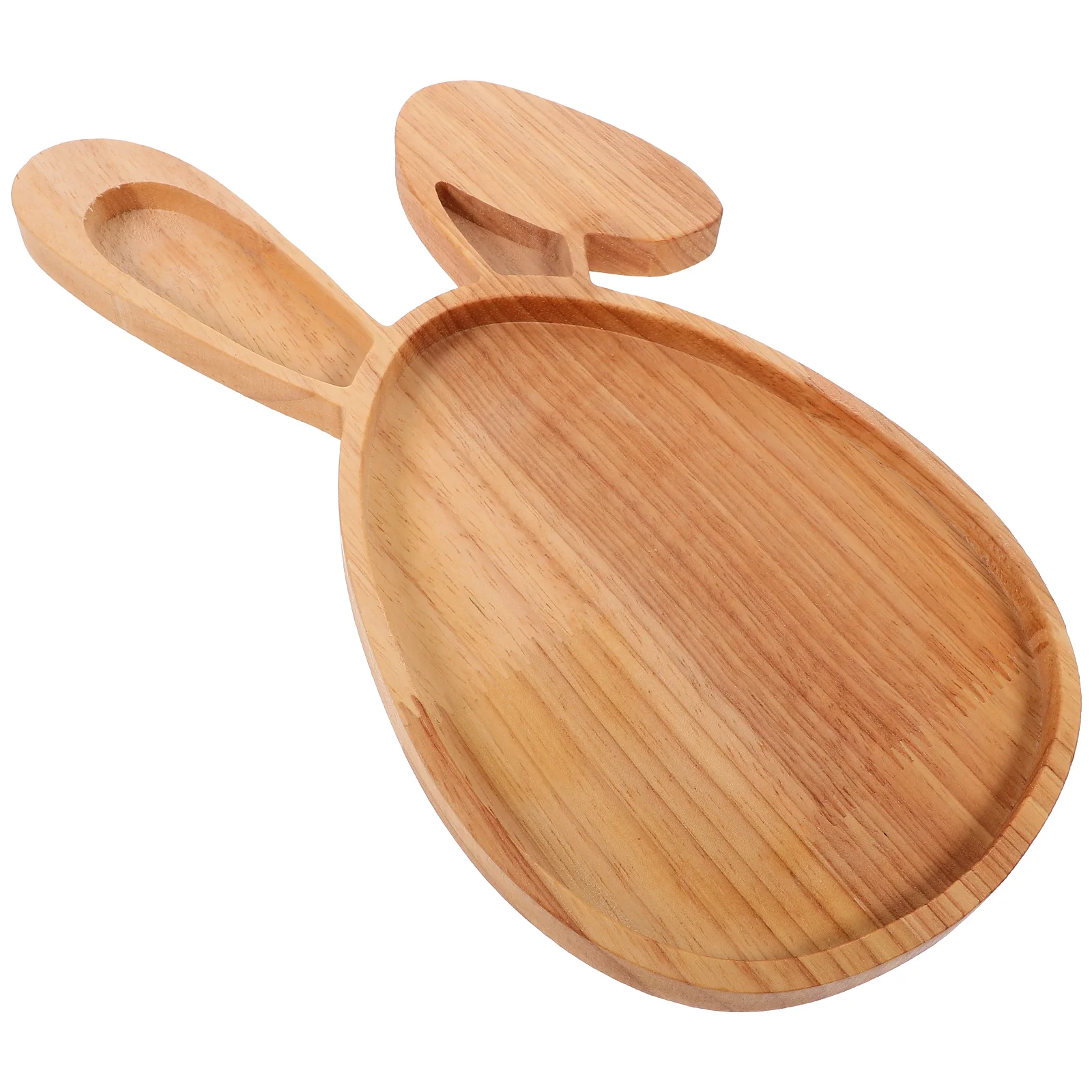 Rabbit Serving Tray Wood Fruit Jewelry Desktop Plate Wooden Baby Delicate Decor Easter Bunny 6