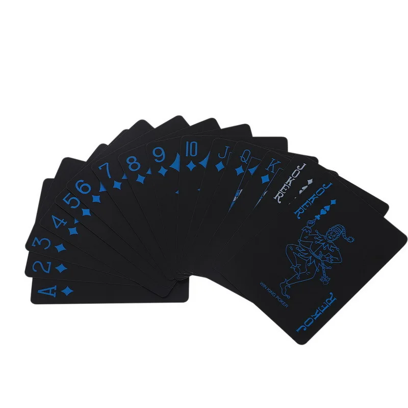 Black Blue Red Yellow Plastic Playing Cards Set Magic Waterproof Poker Gift Collection