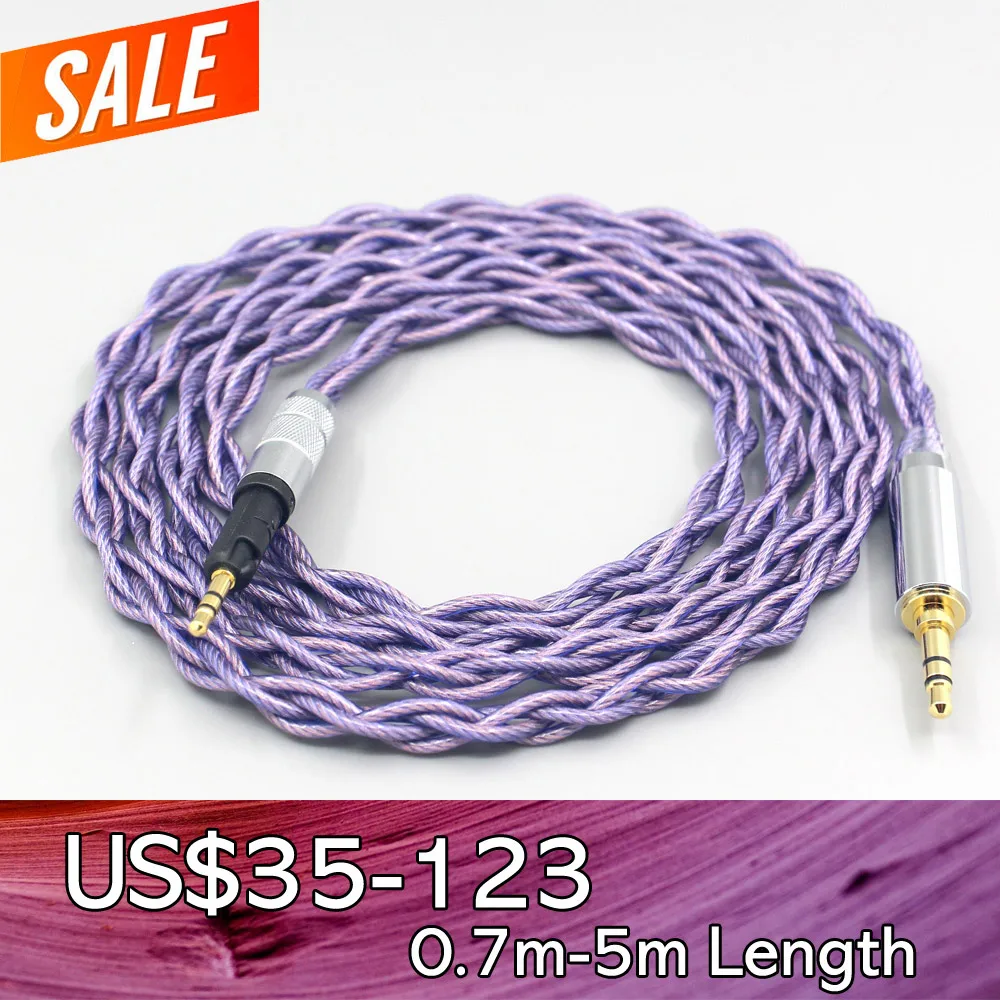 Type2 1.8mm 140 cores litz 7N OCC Headphone Cable For Audio Technica