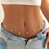 Sexy Double Thin Chain Women's Waist Chain Charming Butterfly Stainless Steel Belly Chain Summer Beach Bikini Body Jewelry 1