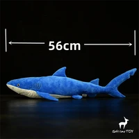 Blue Shark High Fidelity Anime Cute Plushie Gaint Sharks Plush Toys Lifelike Animals Simulation Stuffed Doll Kawai Toy Gifts Kid 2