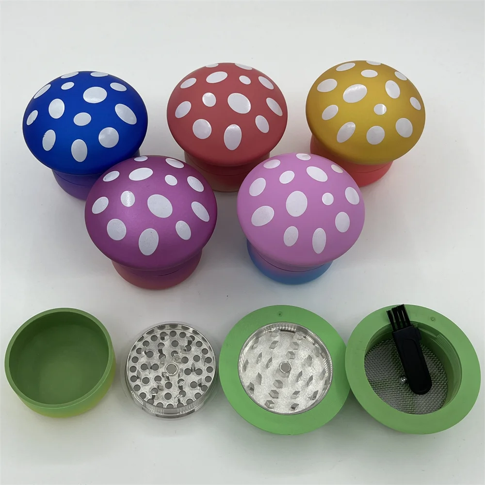 Portable 4-Layer Mushroom Grinder Spice Grinder Colorful, Durable Plastic & Metal, Ideal For Daily Use & Cleaning Supplies 6