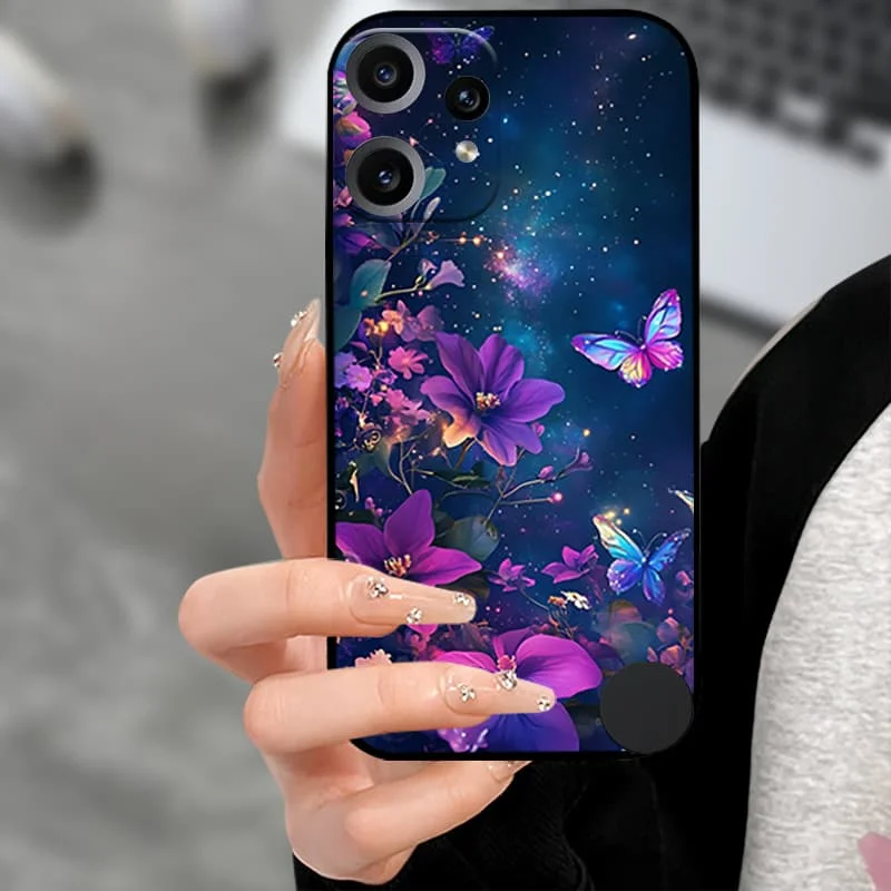 Premium Soft TPU Silicone Back Cover with Camera Protector - Black Bumper Case