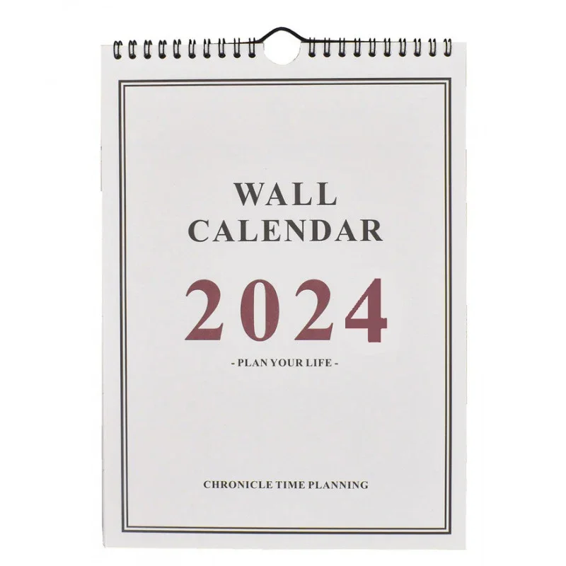 2024 Wall Calendar Simple Fashion Hanging Planner Annual Weekly Monthly Daily Planner Agenda Organizer Schedule for Home Office