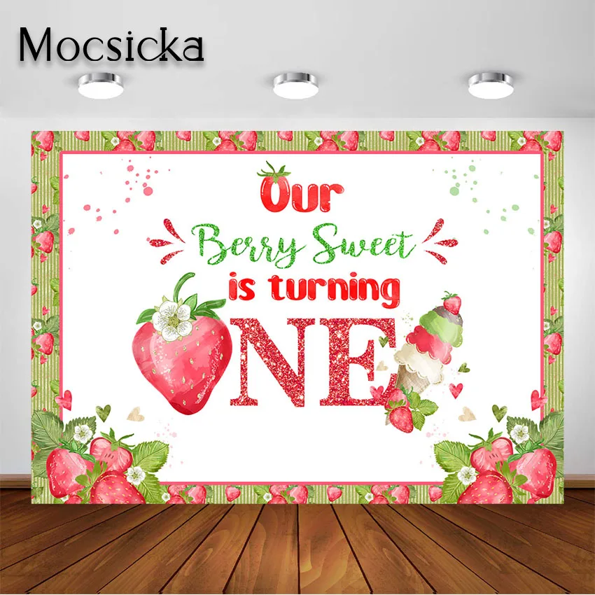 Mocsicka Fragola Compleanno Sfondo Dolce Una Decorazione Festa Di Compleanno Per Ragazza Festa Fragola Sfondo Festa