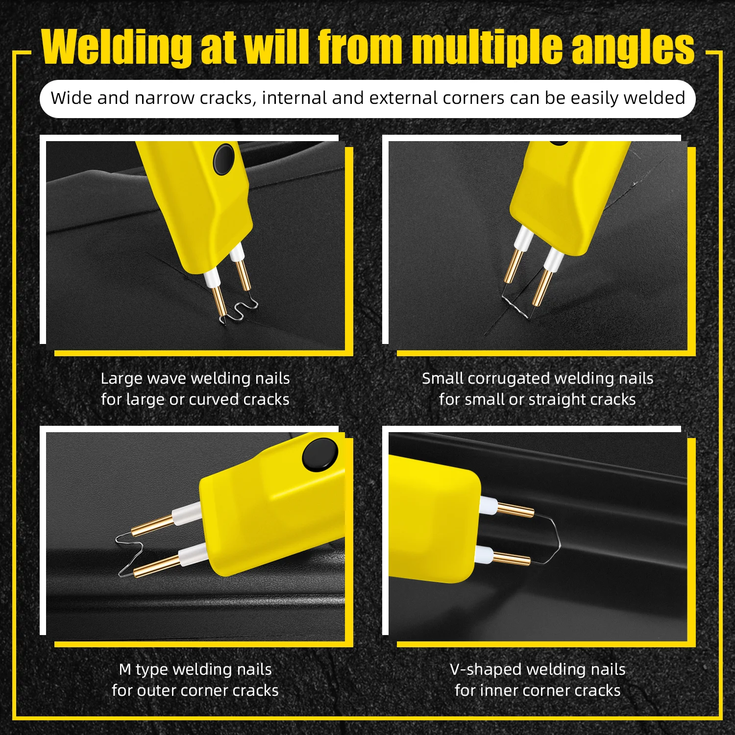 100W Plastic Welder 2 In 1 Plastic Welding Kit Portable MINI Hot Plastic Crack Repair Tool Repair Automobile Bumper Welding Nail 3