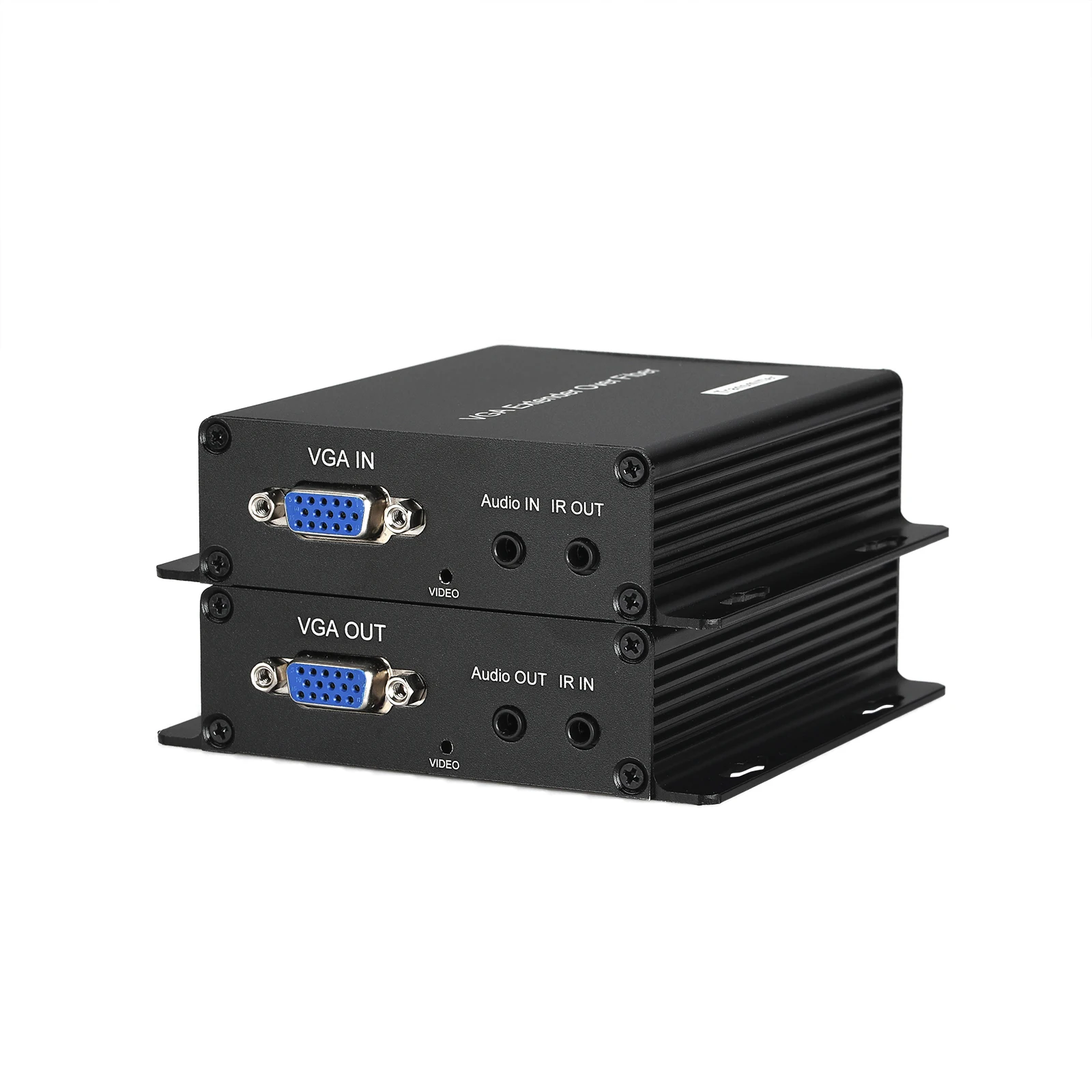 1 Channel Forward Audio ,1 Channel Reverse IR ,Single fiber Single mode VGA Extender Over Fiber
