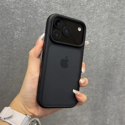 Enhanced Camera Control Button Case - Slim Matte Translucent Shockproof Cover - iPhone 17 Pro Max (Black)