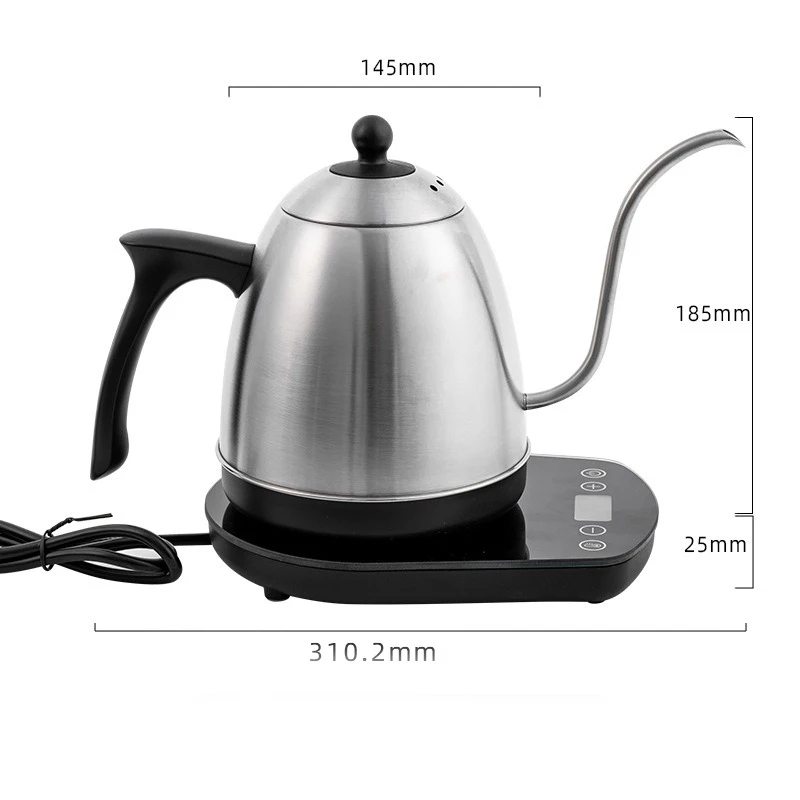 Stainless Steel Electric Kettle with Gooseneck for Pour Over Coffee