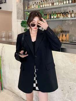 Zoki Back Slit Design Blazer Coats Women Casual Fashion Loose Korean Jackets Streetwear Chic Long Sleeve All Match New Suit Tops - Image 5