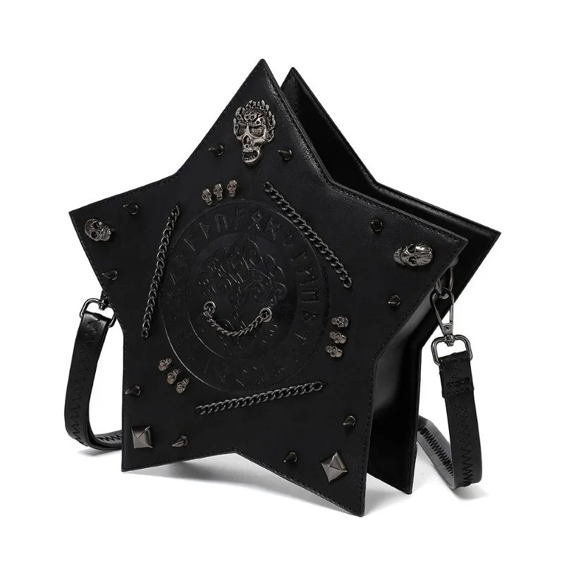 Luxury new ladies bag female Gothic minority ladies shoulder bag heavy skull head women's bag shoulder diagonal bag.