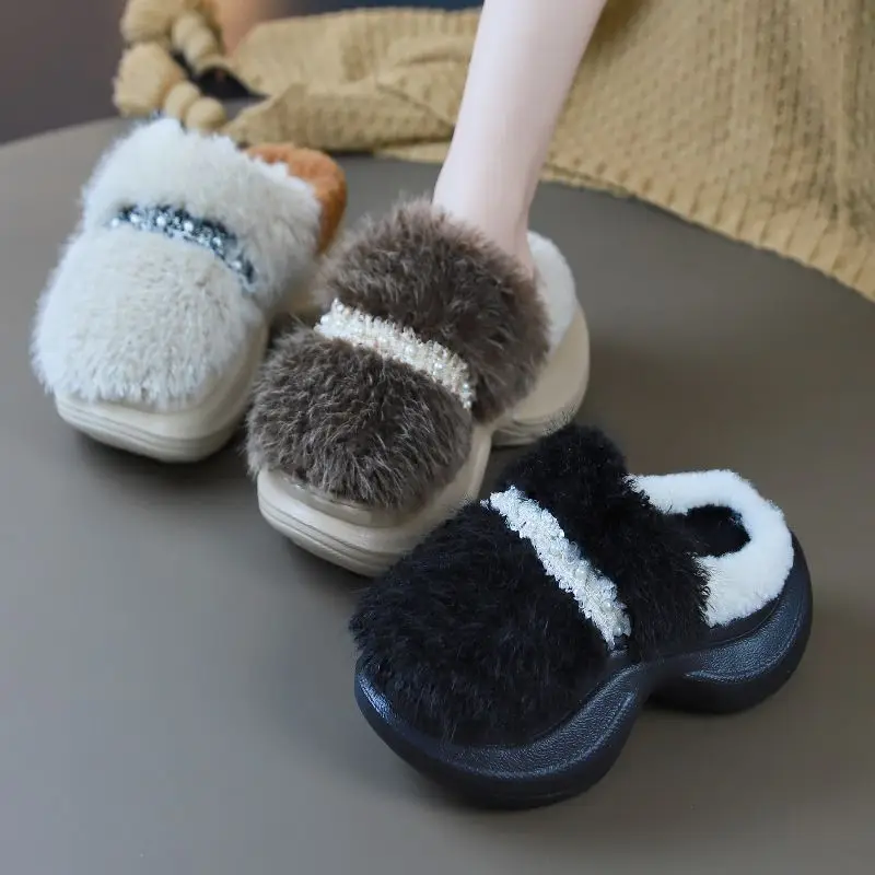 Snoozies Pairables - Pantofole da donna in pile Sherpa super morbido, collezione di pantofole da donna con gatti e cani, Bassotto a righe, Small