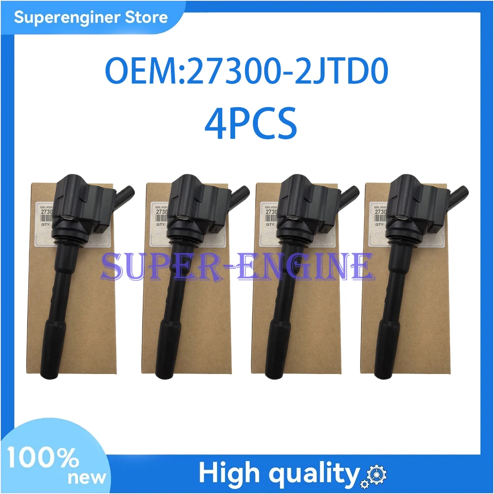 4PCS Ignition Coil 273002JTD0 For Hyundai Tucson Creta Grand-KIA 2.0L 27300-2JTD0