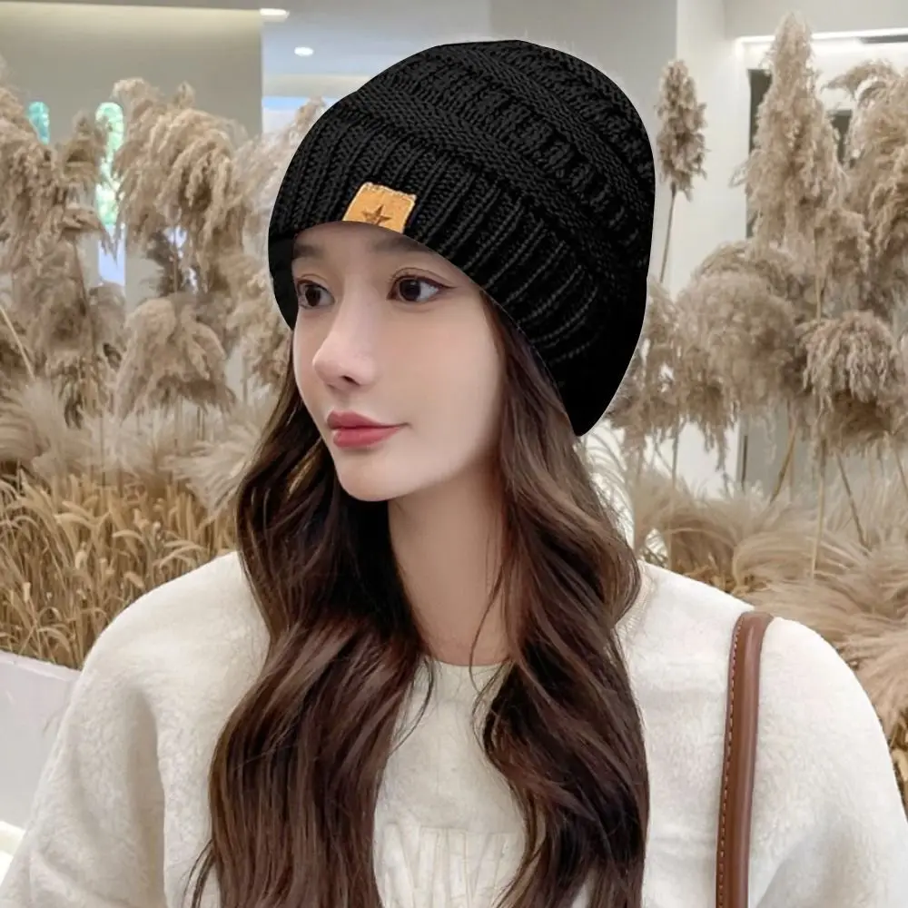 2PCS/Set Gift Warm Women Hats Gloves Set Soft Ear Protection Winter Warm Mitten Windproof Plush Beanie Cap for Men Women - 2