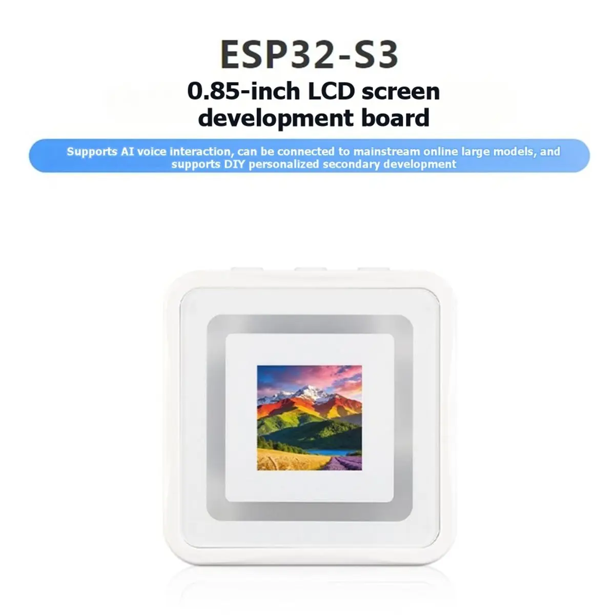 A10R ESP32-S3 0.85인치 LCD 디스플레이 개발 보드 128x128 해상도 온보드 듀얼 마이크 어레이 및 서라운드 RGB LED B