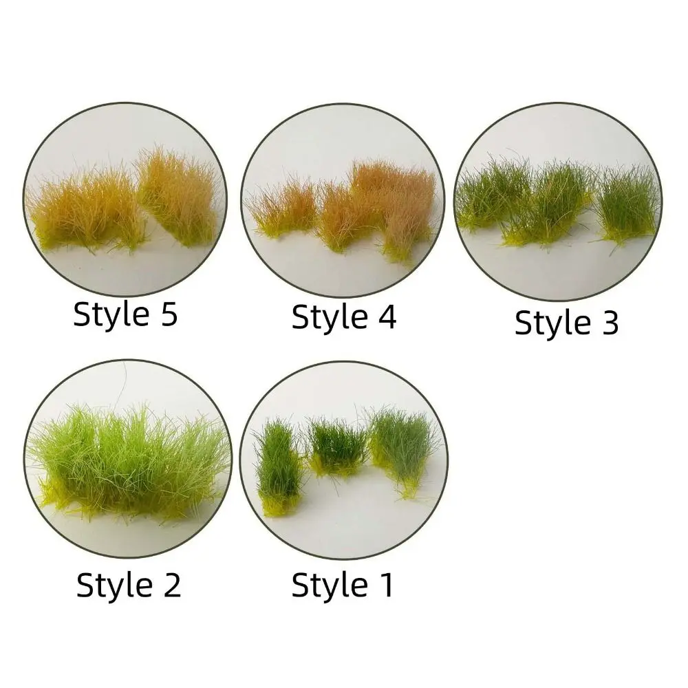 Height 12mm Artificial Grass Tufts Miniature Landscape Simulation Miniature Bushes Plant Farmland House Hand Tear