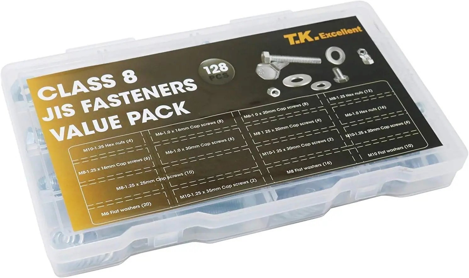 Description Picture 6 of itemHex Bolts M6 M8 M10 and Hex Nuts and Washers Set Kit,Nuts and Bolts Assortment Kit, Assorted Nuts and Bolts, Nut Bolt