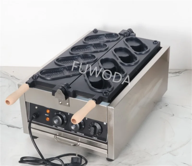Electric Shoes Shape Waffle Making Machine Non-stick Coating 4pcs Shoe Shaped Bread Maker Baker Commercial S24576512b3034c46bf3e75e9b9383b32J