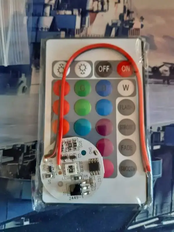 LED lights 5V low voltage LED lights plate color RGB lamp board 3W colorful gradient source IR 24-Key wireless remote switch On/Off control