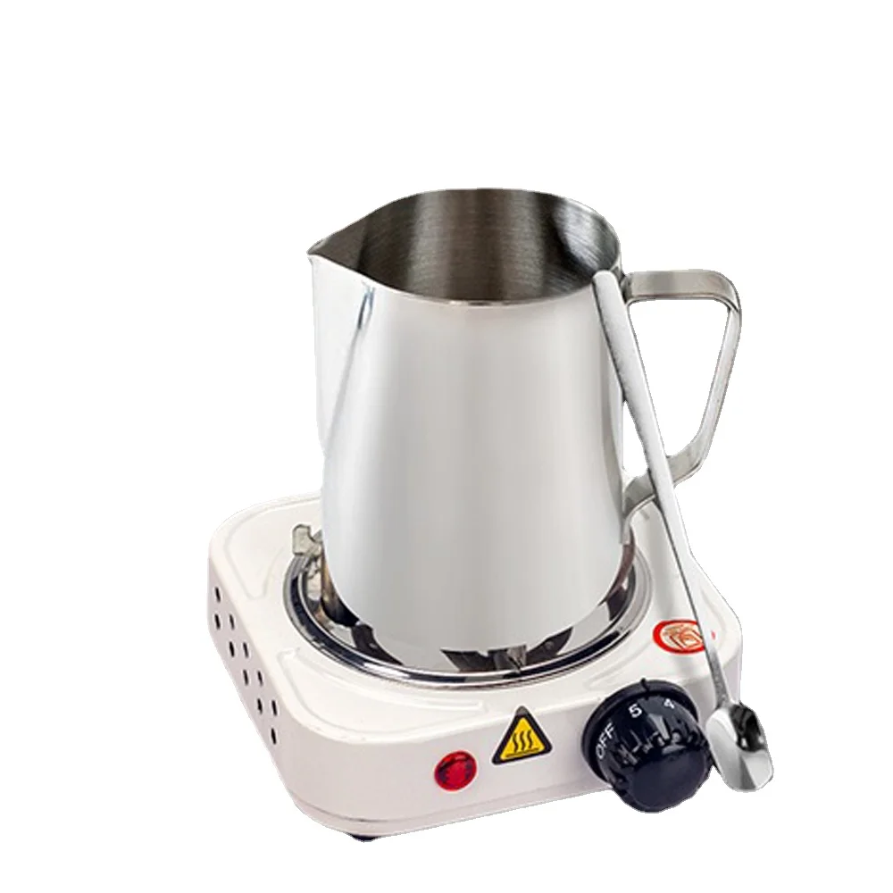 Candle Making Pouring Pot with Electric Hot Plate for Melting Wax Pot and  Long Stain Spoon