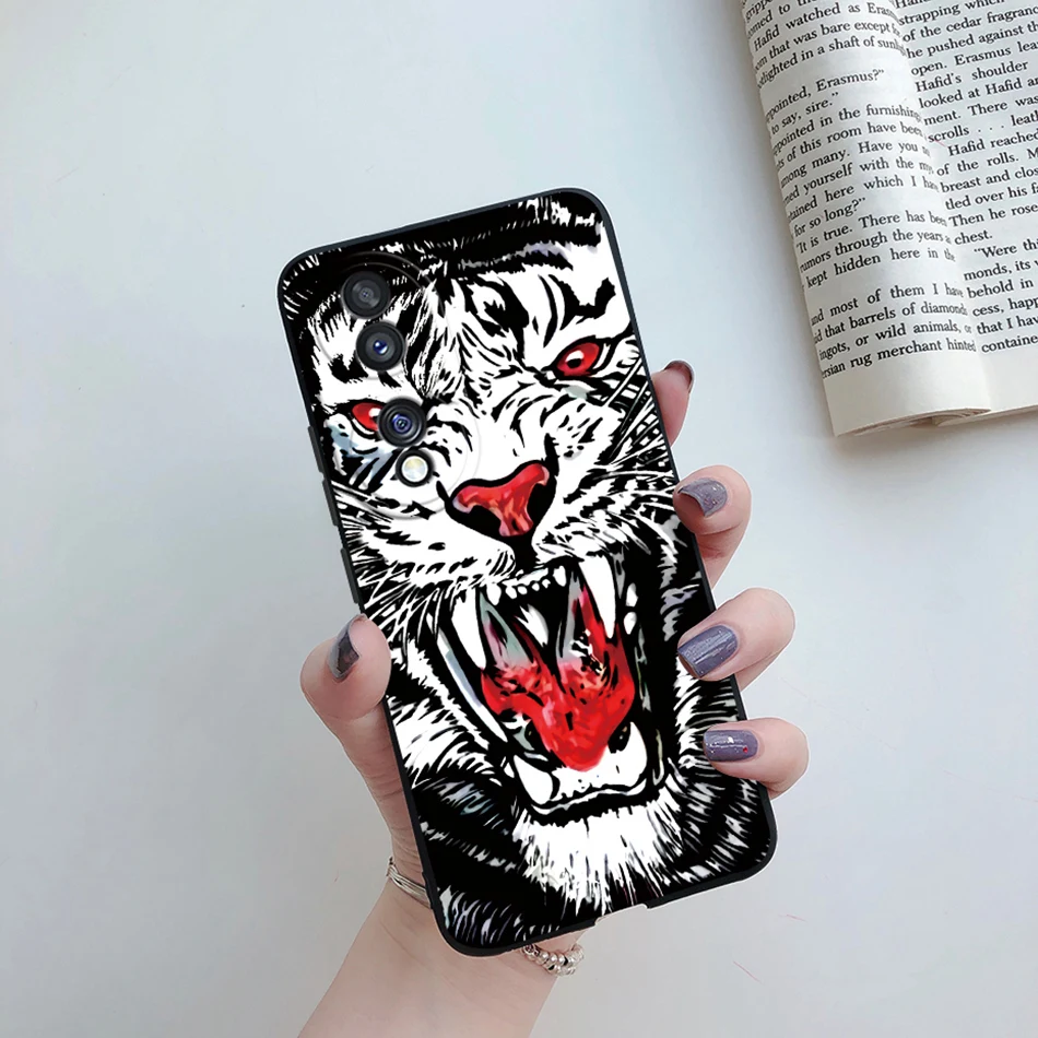 Stylish Flower Soft Silicone Phone Case for Huawei Honor 70 Series