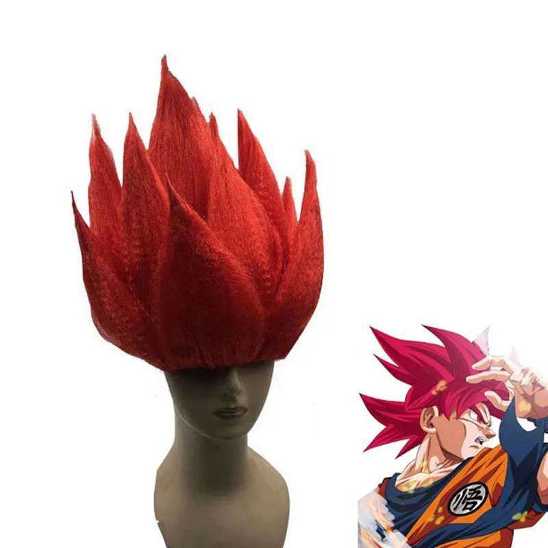 Men's Goku Super Saiyan Cosplay Wig Japanese Anime Costume Short Hair Wig