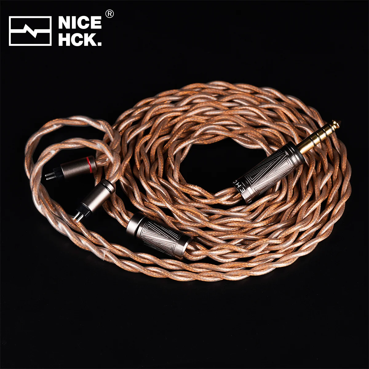 NICEHCK Engr.6N8N 限定数量ケーブル 6N 純銀 + 8N OCC + 金銀