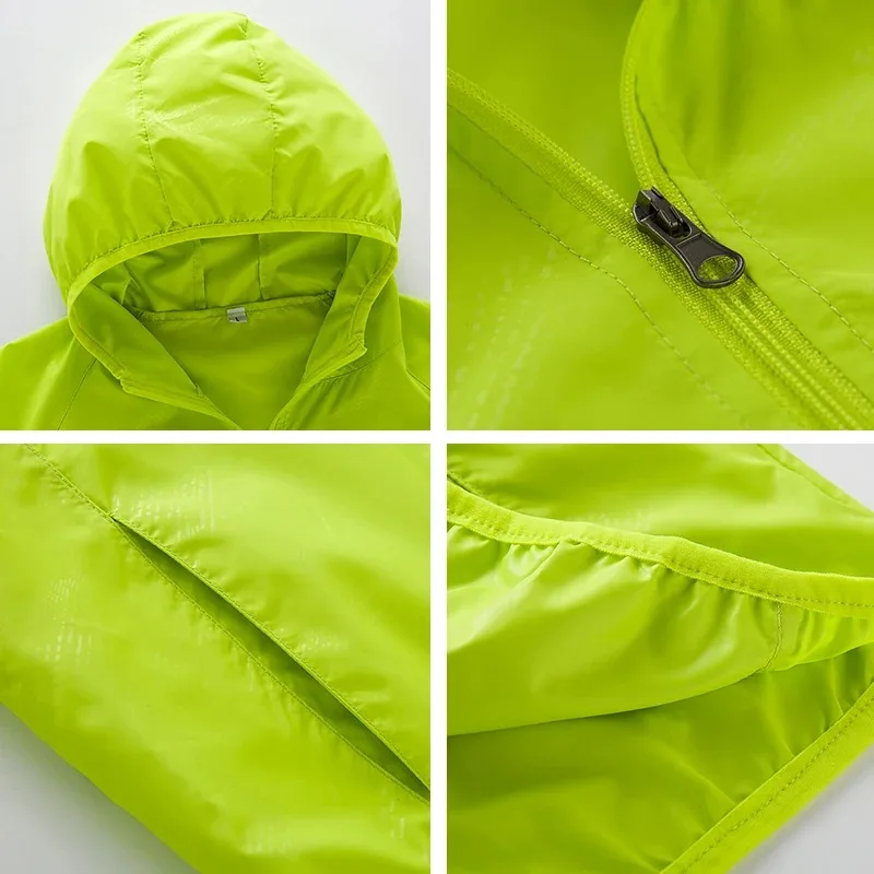 MEN Sunscreen Jacket Hoodie Quick-Drying Summer Anti-Uv Shirts Ultralight Windbreaker Outdoor Waterproof Cycling Jacket