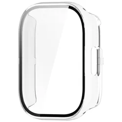 Silicone Sport Band with Protective Case for Smartwatch Accessories (Transparent)