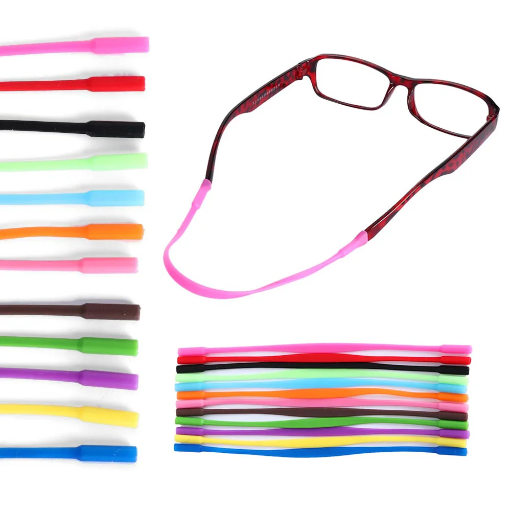 1PC Elastic Silicone Eyeglasses Straps Reading Glasses Sunglasses Sports Band Eyewear Cord Holder Anti Slip String Ropes Lanyard