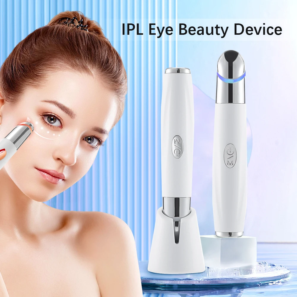 IPL Eye Cosmetic Massage 3 Color LED Photon Therapy Hengdin Heating Vibration Massage Massage Dark Circle Bagding Bag Skin Care