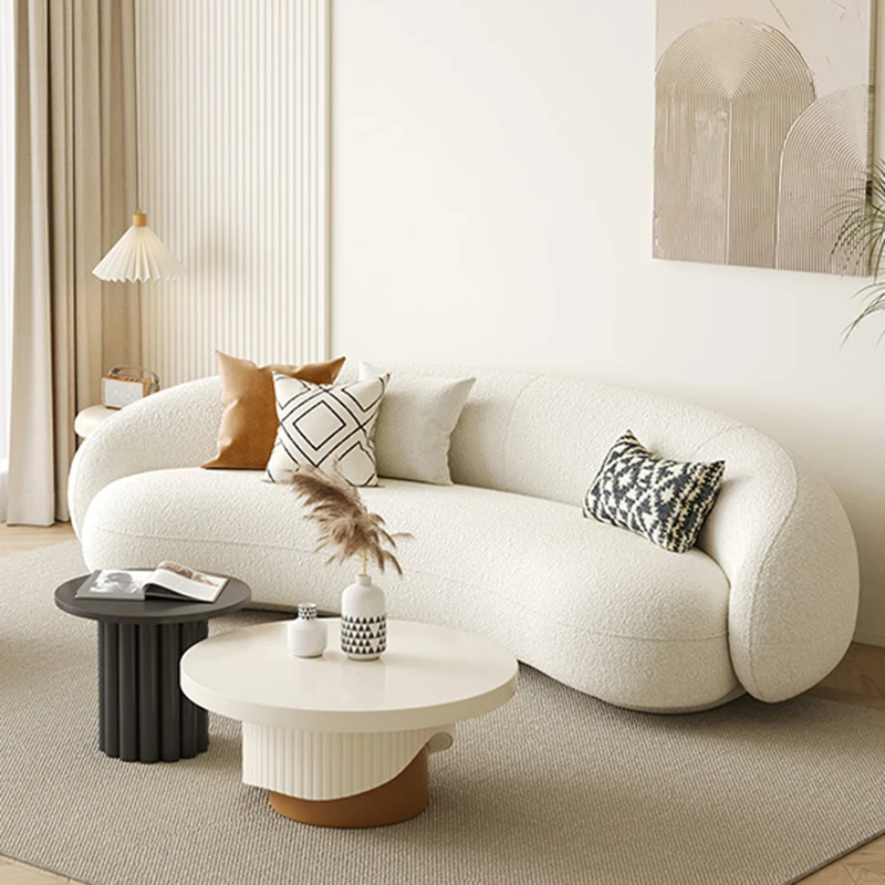 Canapé incurvé blanc pour salon, causeuse de luxe, meubles de chambre à  coucher, design moderne, nuage, LJY20XP - AliExpress