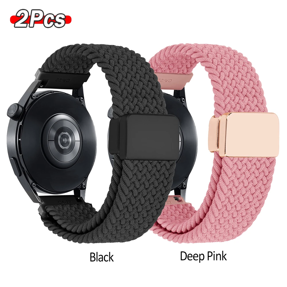 Magnetic Buckle Braided Nylon Watch Strap Bracelet