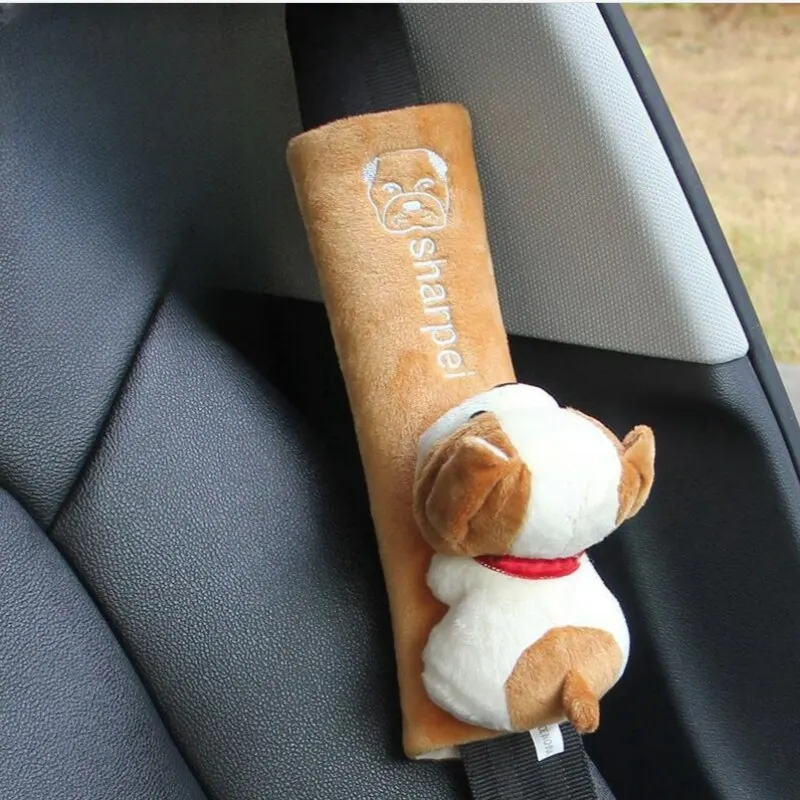 Car Safety Belt Cover Pads Universal Auto PU Leather Shoulder Cushion Protector Vehicle Seat Strap for Women and Children Seat Belt Covers Seat Belt Protector Safety Belt Shoulder Guard 1pcs