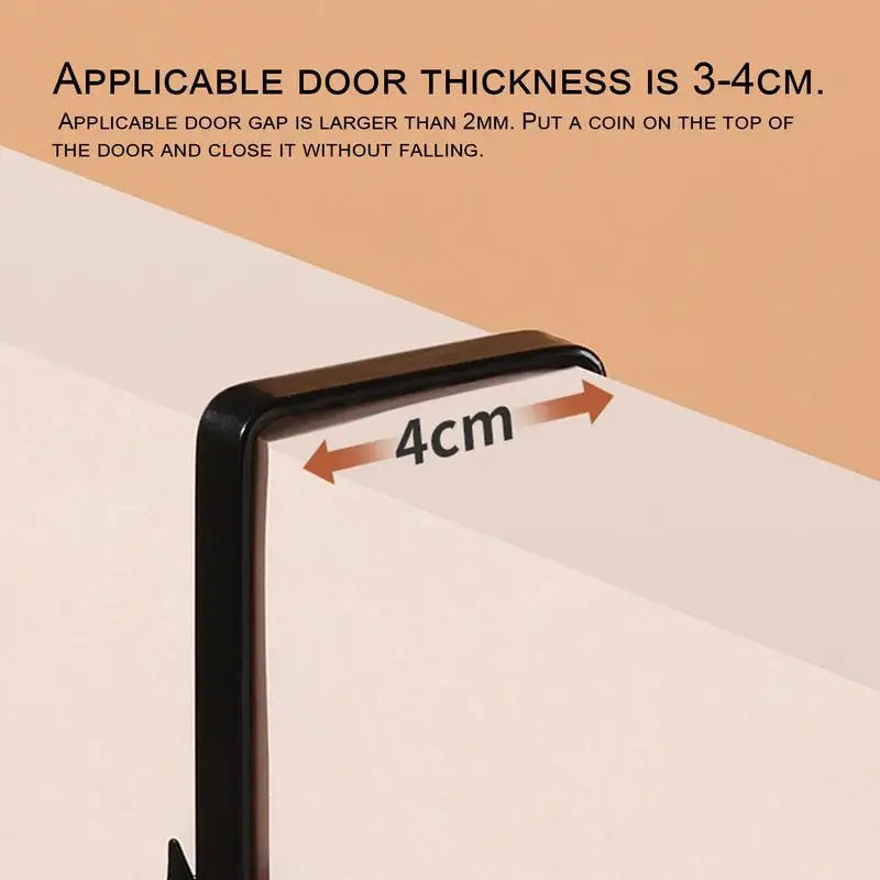 Hooks for Back of Door Metal Behind the Door Hooks Invisible Punch Free Closet Durable Towel Hanger for Bathroom Bedroom