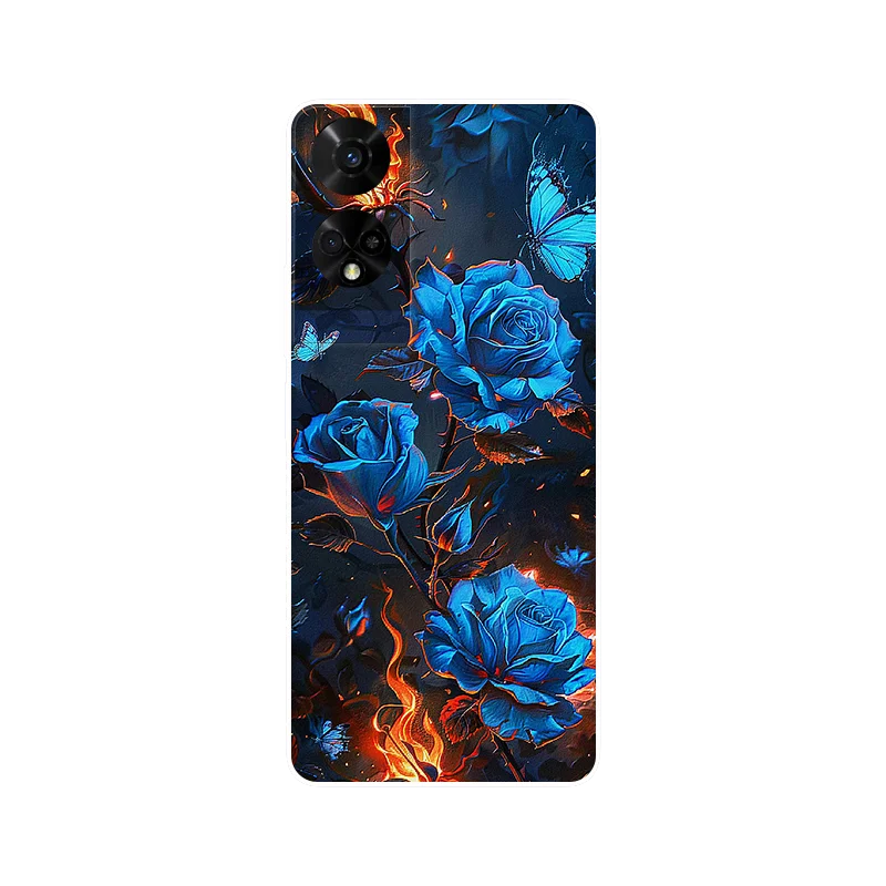 Wolf Painted Shockproof Silicone Phone Case - Stylish and Durable Cover