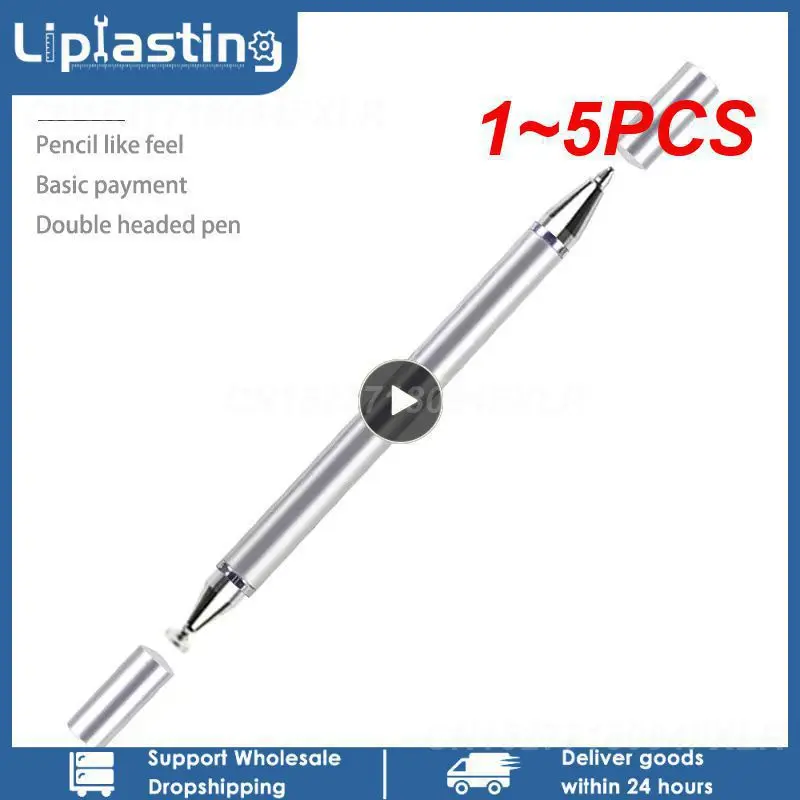 

1~5PCS Silver Touch Pens Two-head Available High Quality Screen Stylus Consumer Electronics Capacitance Pen Durable