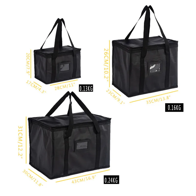 Description Picture 5 of itemPortable Large Food Delivery Insulated Bags Pizza Takeaway Thermal Warm Cooler Bag Camping Box Thermal Bag Picnic Drink Carrier