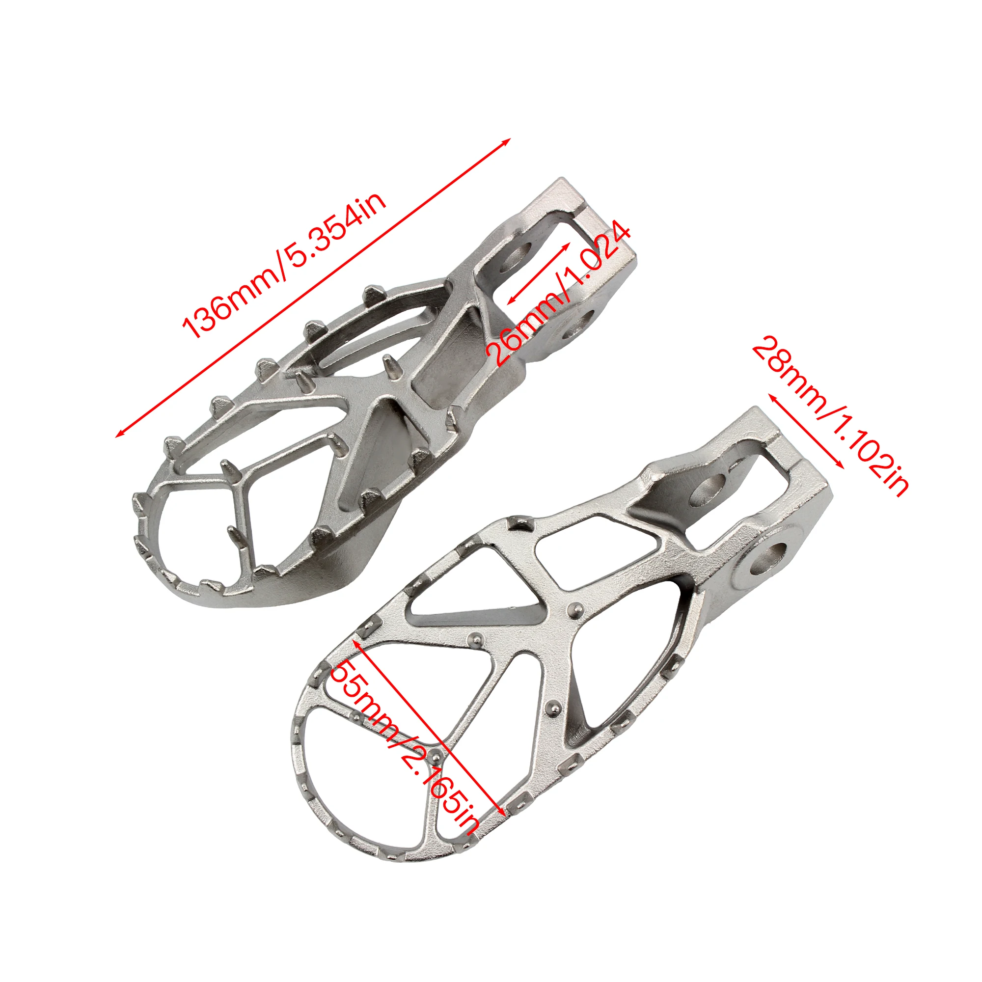 フット Motorcycle Foot Pegs Stainless Steel Pedal For KTM SX 125 150 250