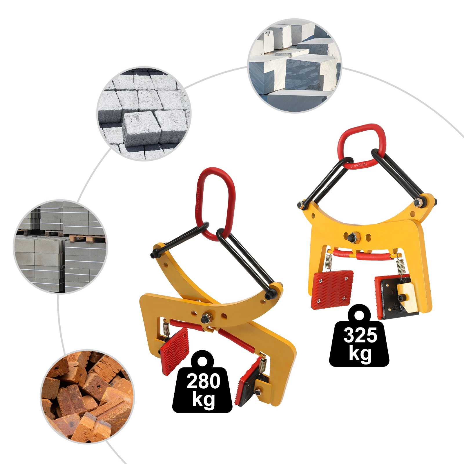 Pliers Stone Gripper 280kg/325kg Offsetting Pliers Brick w/End