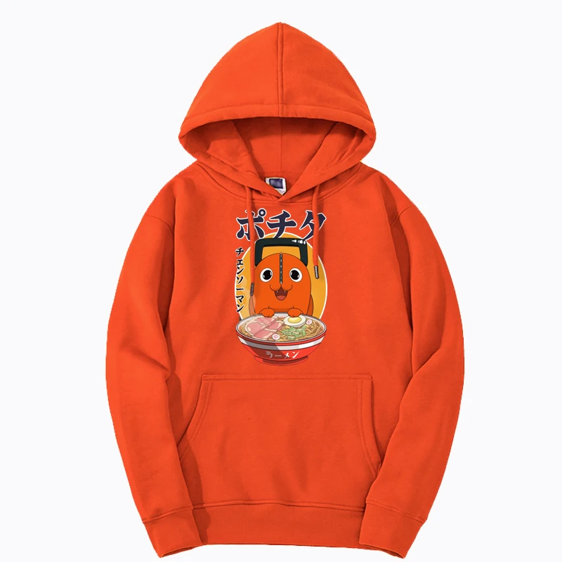 New Chainsaw Man Felpe Teacup Pochita Graphic Print Fashion Streetwear Top Harajuku Abbigliamento Sportivo Casual Uomo Donna Pullover