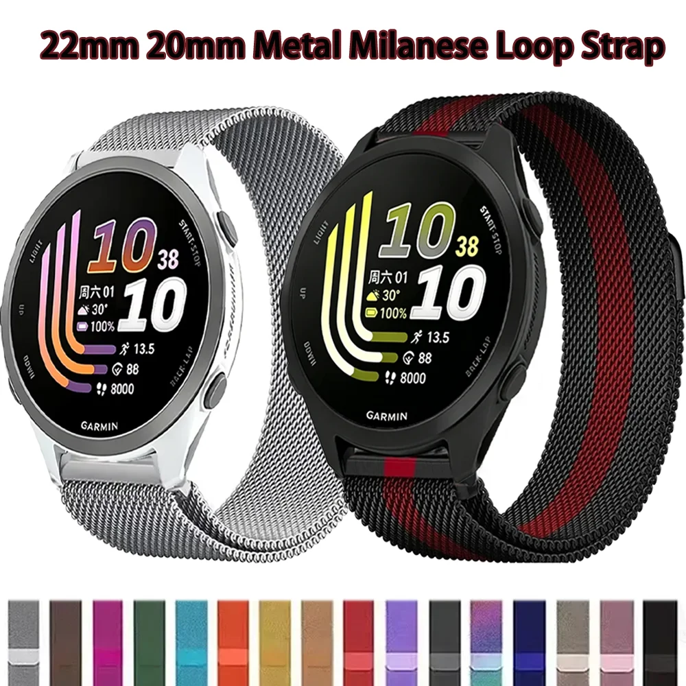 Elegant Metal Milanese Loop Strap with Magnetic Closure - 22mm & 20mm Band Options