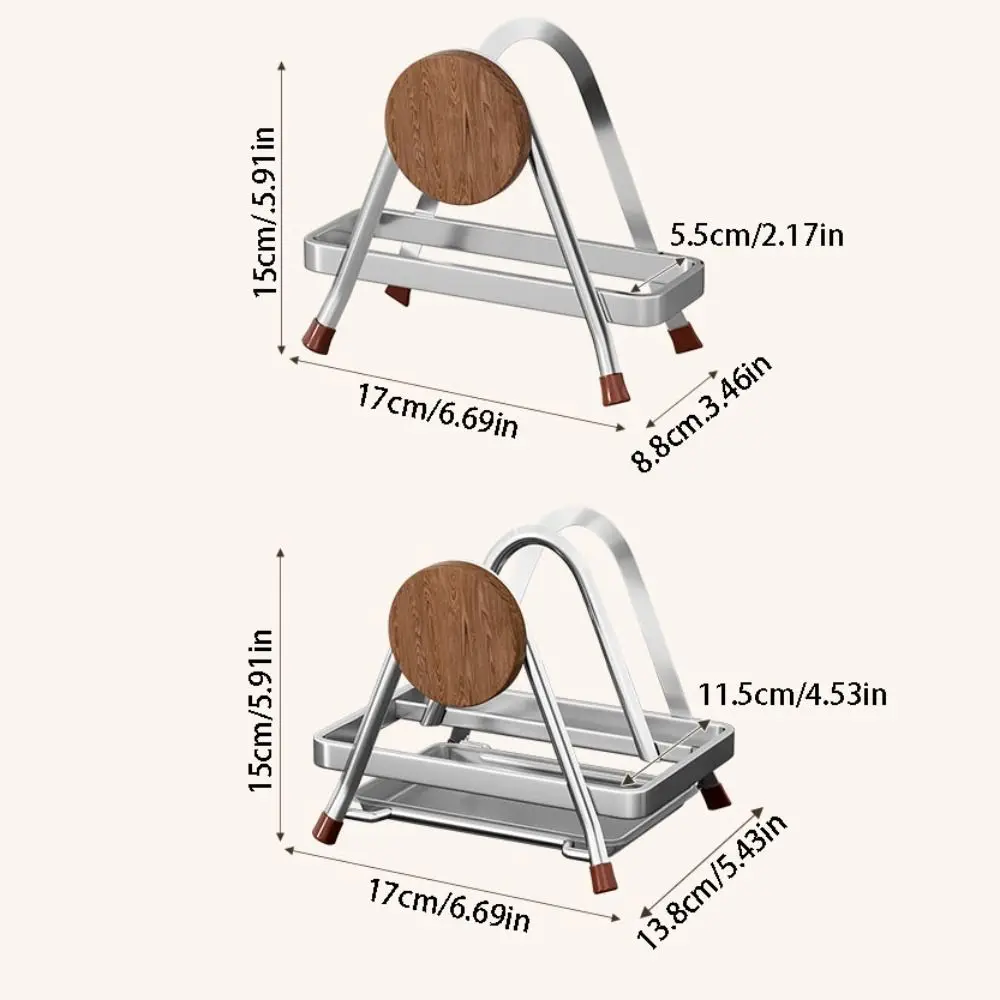Stable Cutting Board Holder Space-saving Rustproof Pot Lid Organizer Thickened Retro Pot Cover Shelf Kitchen Accessories