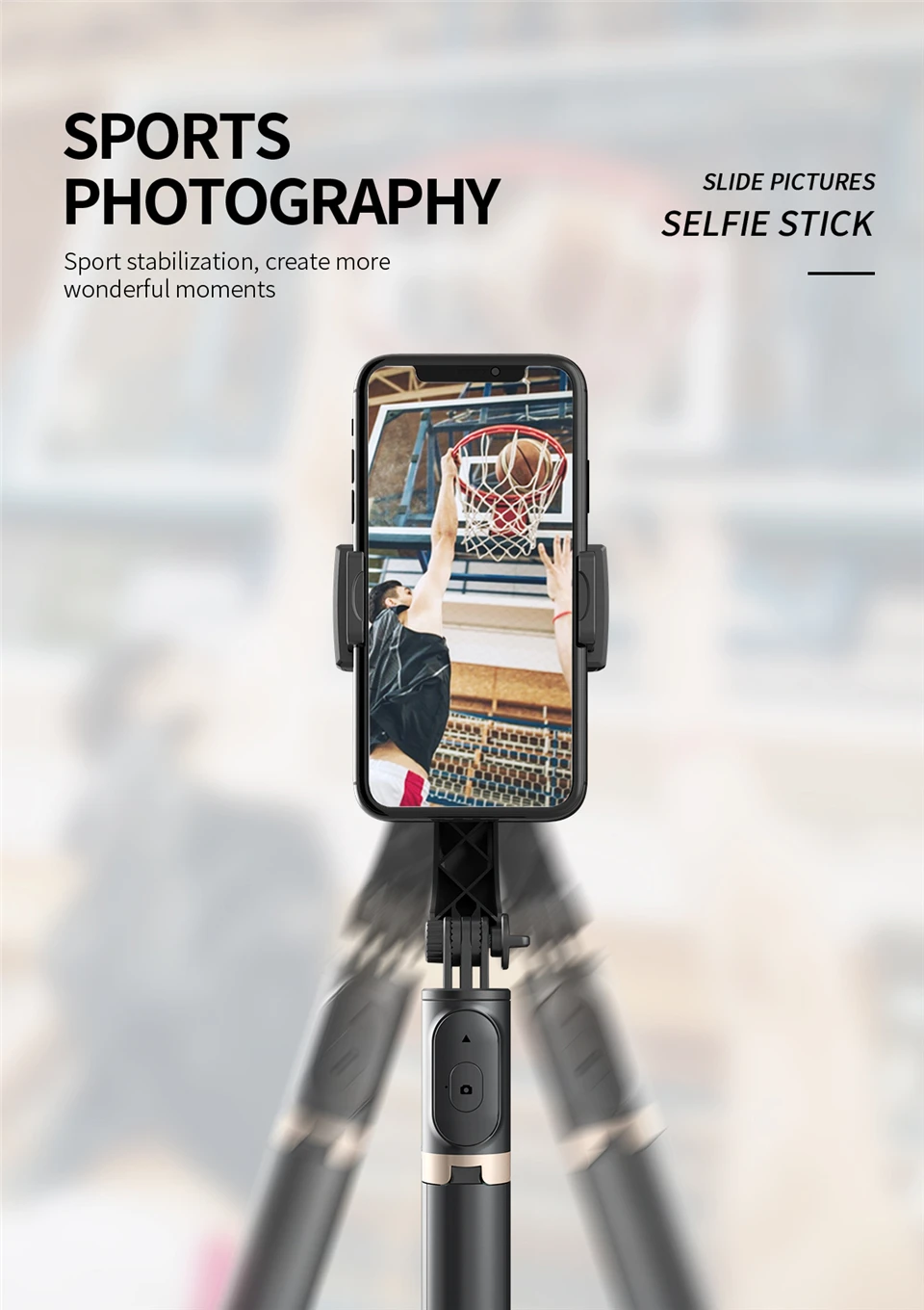 Estabilizador de Gimbal para Smartphone, Live, Vertical Shooting Bracket