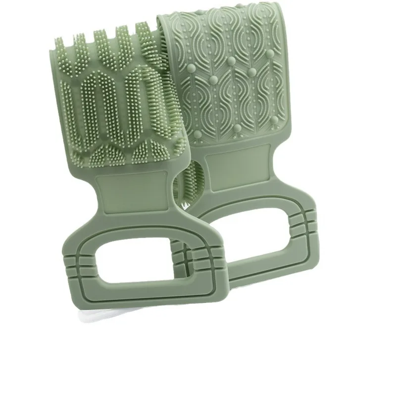 Silicone Bath Belt  Unisex Extended Bathing Back Rub Mud To Remove Dead Skin Double-sided Silicone Bath Towel