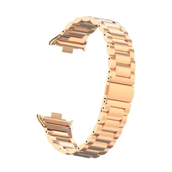 Elegant Stainless Steel Bracelet for Smartwatch Wristbands (Style 2 - rose gold)
