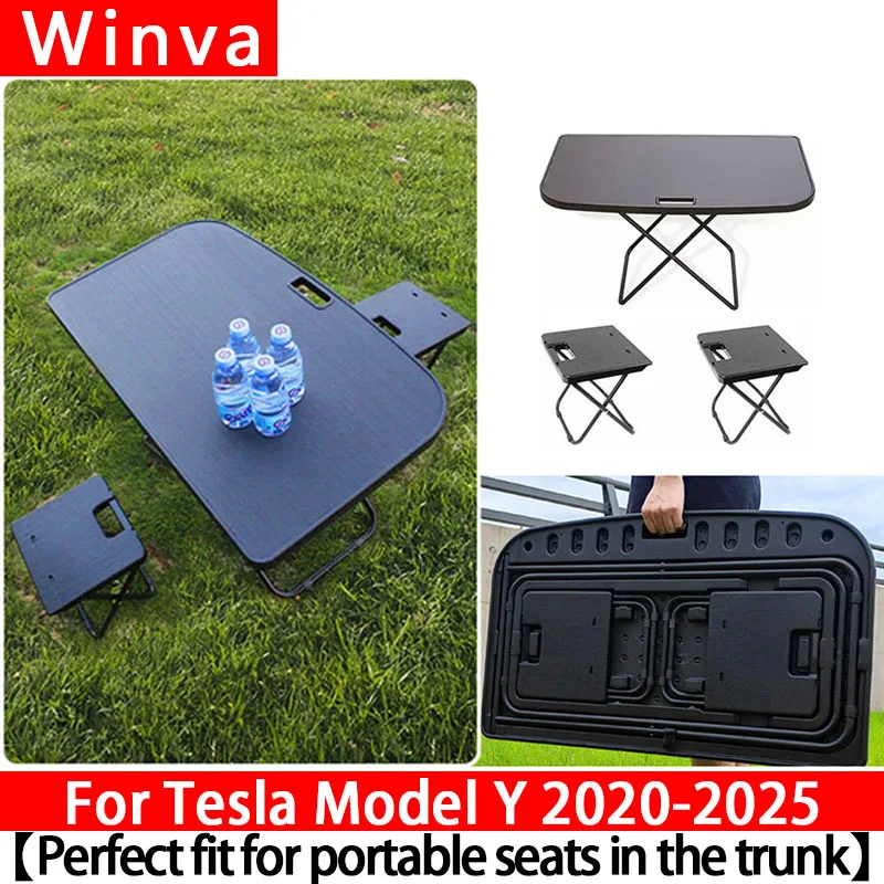 For Tesla Model Y Juniper 2025 Trunk Portable Picnic Table Travel Folding Work R