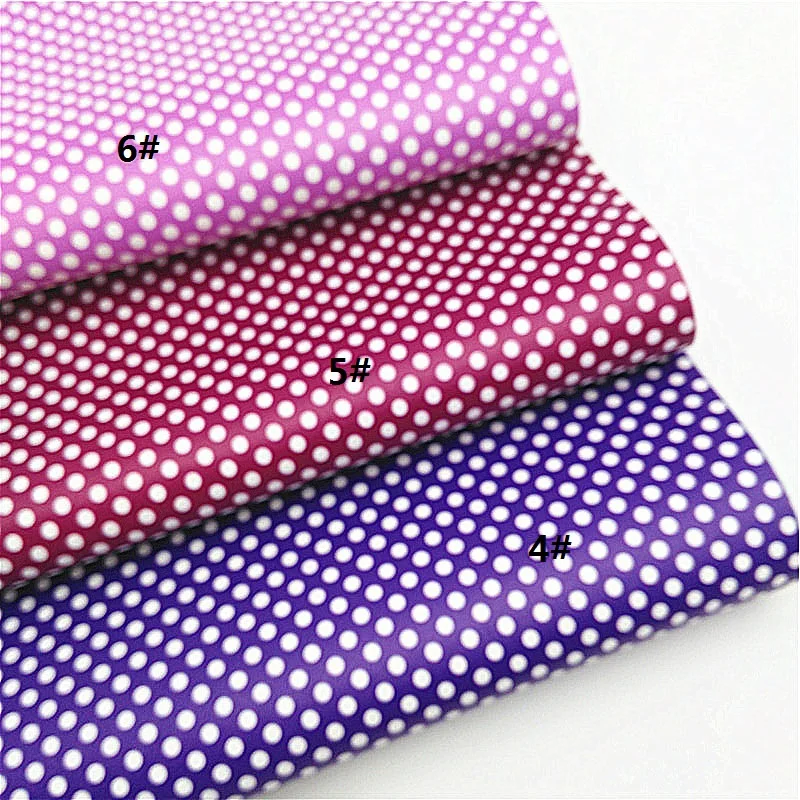 Description Picture 3 of itemFall Polka Dots Custom Synthetic Leather Fabric Sheets Faux Leather For Bags Shoes Bows DIY Craft Sheets Mini Rolls W213