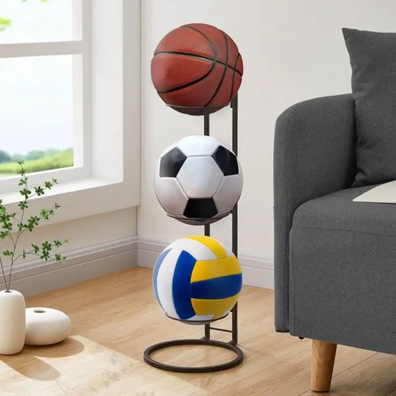 Ball Storage Rack Basketball Storage Rack Screw-Free Portable Outdoor Football Rack Football Assembly Basketball Display Rack sleekform folding desk lightweight portable wood table small wooden foldable no assembly require